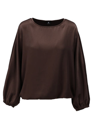 Top met ronde hals B770 Chocolate Kleding Blouses