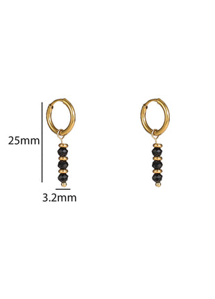 Triple Bead Hoop - 14K + Modeaccessoires - Juwelen - Oorbellen