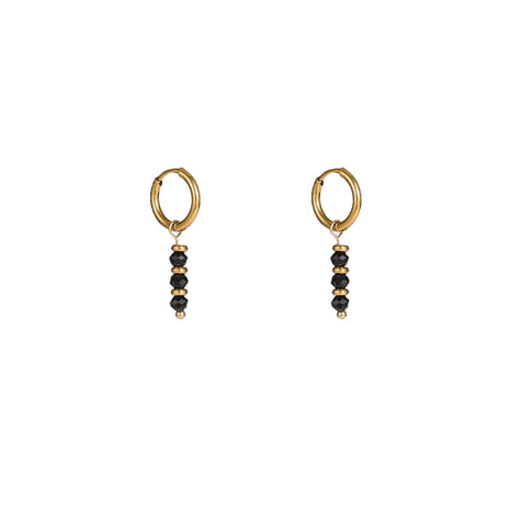 Triple Bead Hoop - 14K + Modeaccessoires - Juwelen - Oorbellen
