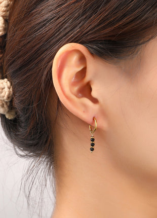 Triple Bead Hoop - 14K + Modeaccessoires - Juwelen - Oorbellen