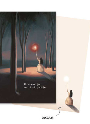 Troostkaart - Ik stuur je een lichtpuntje (hoop/sterkte) - Lifestyle - Van papier - Wenskaarten