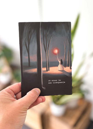 Troostkaart - Ik stuur je een lichtpuntje (hoop/sterkte) - Lifestyle - Van papier - Wenskaarten