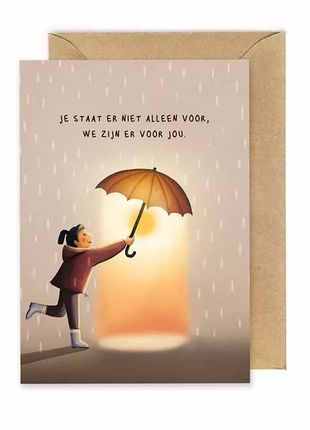 Troostkaart - Steun troost we zijn er voor jou - Lifestyle - Van papier - Wenskaarten