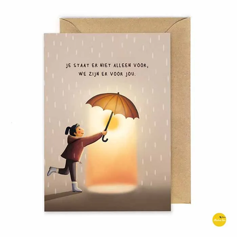 Troostkaart - Steun troost we zijn er voor jou - Lifestyle - Van papier - Wenskaarten