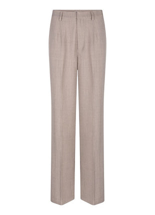 Trousers wide leg F25.10539 (Taupe Melange) Kleding Broeken
