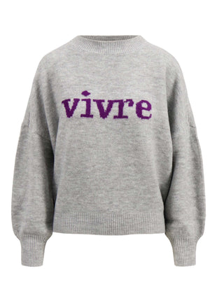 Trui met ingebreid detail – antracietgrijs / mid purple antracietgrijs / mid purple / 40/L Kleding Truien en cardigans