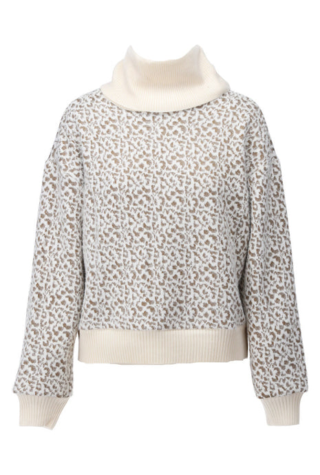 Trui met rolkraag & patroon - B491 - Clay - Kleding - Truien en cardigans