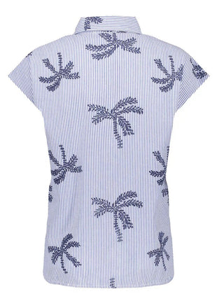 Bloesje - strepen & palmtree - 63383-70 by Geisha