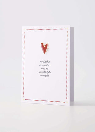 Broche carte de vœux moments magiques - blanche