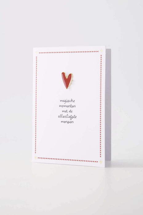 Broche carte de vœux moments magiques - blanche