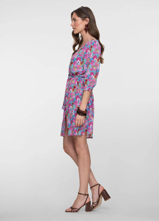 Jurk met fleurige print - 67100-20 by Geisha