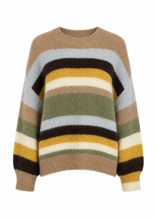 Pull met sjaal - Bona B610 (m.olive)