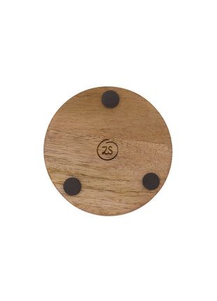 Set van 4 onderzetters parelmoer hartje - wit/goud by Zusss