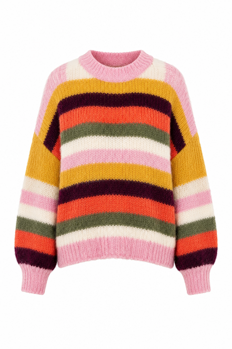 Pull avec écharpe - Bona B610 (m.ocre)