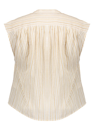 Bluse gestreift goldene Knöpfe - 63353-81
