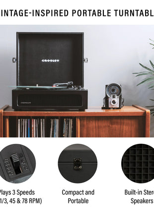 Crosley Voyager Bluetooth In & Uit Platenspeler - Zwart by Crosley