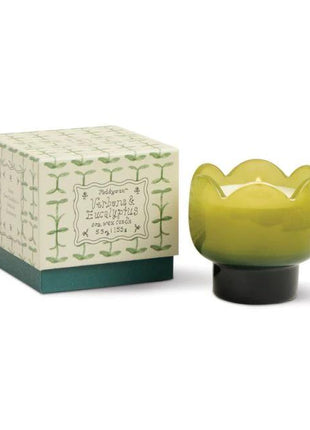 Tulip - Kaars in glas - Green and Dark Green - Verbena & Lemongra by Paddywax