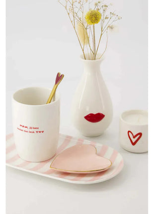 Vaasje - lippen - keramiek - Lifestyle - In huis - Decoratie