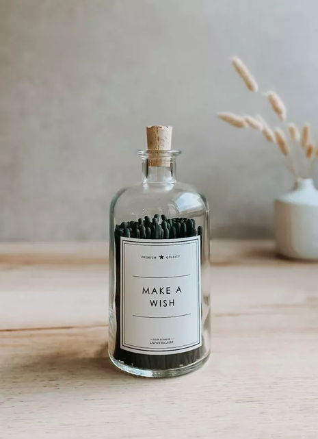 Lucifers in een fles - Zwart - Make a Wish - Lou Lou