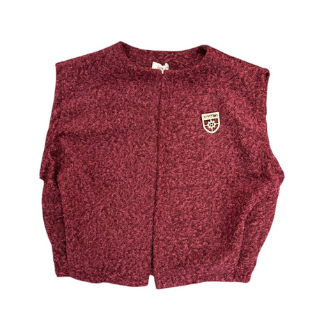 Vestje - Bouclé - Saar - Bordeaux - Bordeaux / One Size - Kleding - Blazers & vestjes