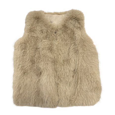 Vestje - Z/M - met rits - fake fure (beige) - Beige / One Size - Kleding - Blazers & vestjes