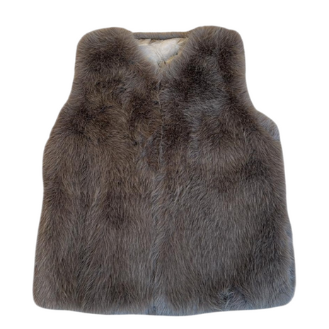 Vestje - Z/M - met rits - fake fure (taupe) - Taupe / TU - Kleding - Blazers & vestjes