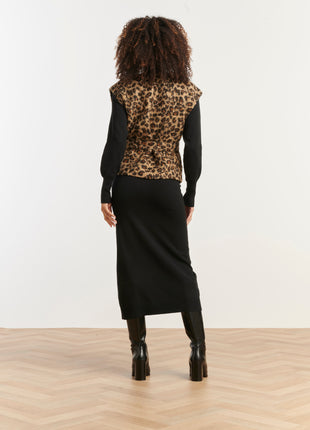 Vestje Z/M 25543 Leopard Kleding Blazers & vestjes
