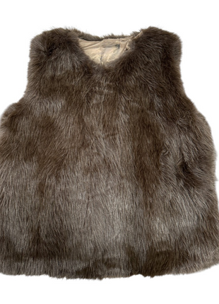 Vestje - Z/M - met rits - fake fure (bruin) - Bruin / One Size - Kleding - Blazers & vestjes