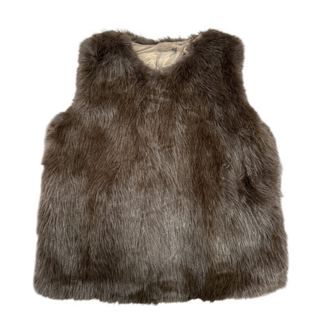 Vestje - Z/M - met rits - fake fure (bruin) - Bruin / One Size - Kleding - Blazers & vestjes