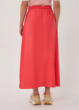 Skirt Long Elastic Waist Slub - SP26.10034 by Esqualo