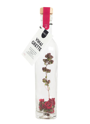 Vinaigrette - glazen fles - framboos & munt - Lifestyle - Koken & Tafelen - Food - Zout - Kruiden