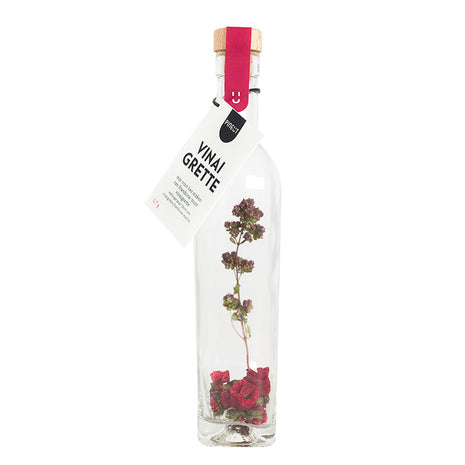 Vinaigrette - glazen fles - framboos & munt - Lifestyle - Koken & Tafelen - Food - Zout - Kruiden