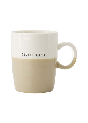 Theemok - 'gezelligheid' - wit/zand