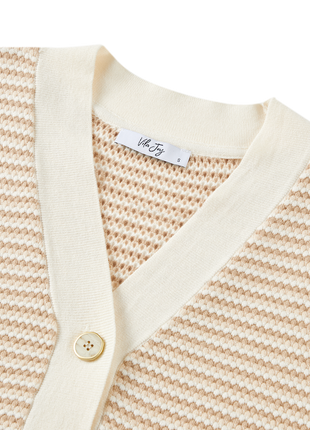 Gilet - Krista -L-13-O – Light beige