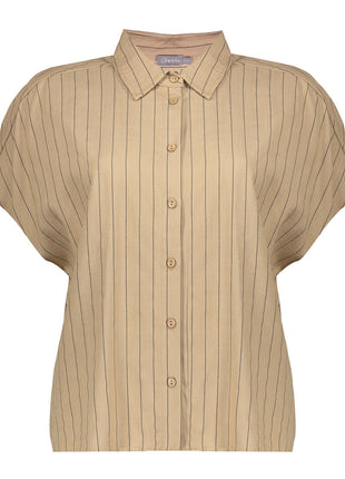 Bluse Leinenstreifen k/A - 63423-14