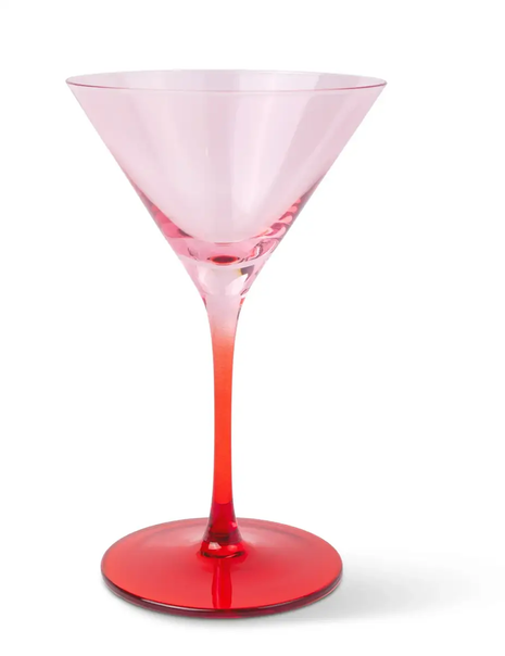 The Olive Martini Glass - Set of 2 - Blush + Cherry by Here's How