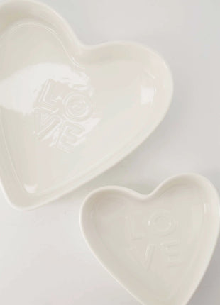 Ovenschaal keramiek hartvorm love groot - wit by Zusss