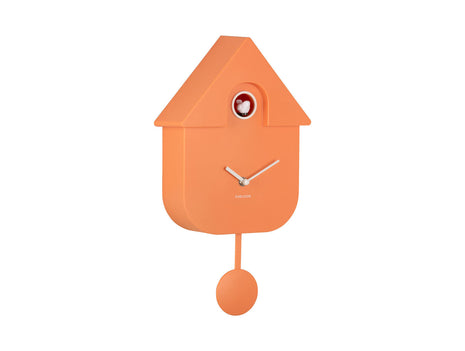 Wall Clock Modern Cuckoo - bright orange - Lifestyle - Fun & gadgets - Design