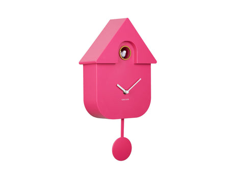 Wall Clock Modern Cuckoo - bright pink - Lifestyle - Fun & gadgets - Design
