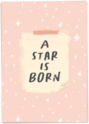Wenskaart - A Star is Born - Lifestyle - Van papier - Wenskaarten - Zwangerschap & geboorte