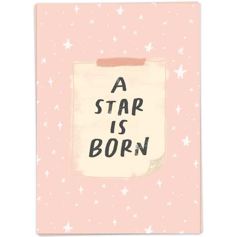 Wenskaart - A Star is Born - Lifestyle - Van papier - Wenskaarten - Zwangerschap & geboorte