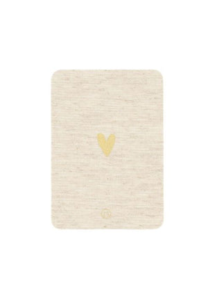 Wenskaart - Ansichtkaart - linnen - hartje - Lifestyle - Van papier - Wenskaarten - Felicitatie
