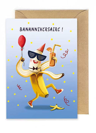 Wenskaart Bananniversaire Cadeau’s & Lifestyle Van papier Wenskaarten Verjaardag