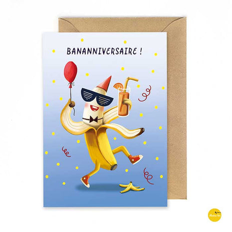Wenskaart Bananniversaire Cadeau’s & Lifestyle Van papier Wenskaarten Verjaardag