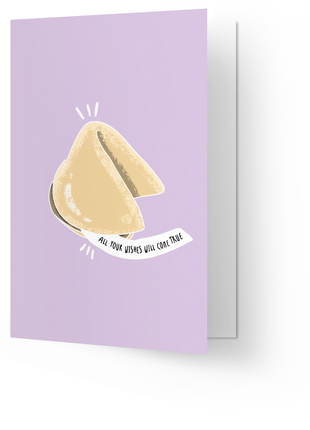 Wenskaart - BD - Wishes - fortune cookie - Lifestyle - Van papier - Wenskaarten - Verjaardag