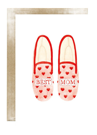 Wenskaart - Best Mum Slippers - Mother’s day - Cadeau’s & Lifestyle - Van papier - Wenskaarten - Familie