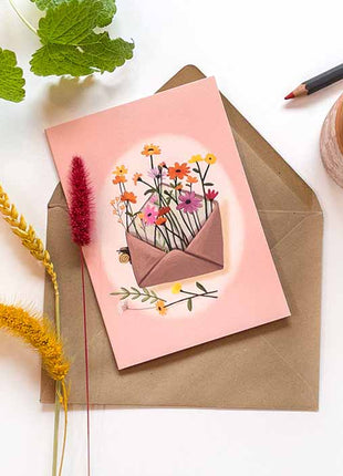 Wenskaart bloemenpost (zonder tekst) Cadeau’s & Lifestyle Van papier Wenskaarten Zonder reden