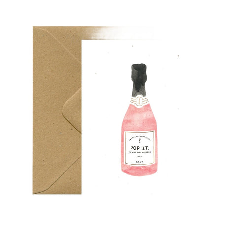 Wenskaart - Champagne - Birthday - Cadeau’s & Lifestyle - Van papier - Wenskaarten - Verjaardag