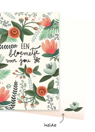 Wenskaart - Een bloemetje voor jou - Lifestyle - Van papier - Wenskaarten