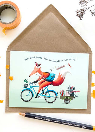 Wenskaart - een dankjewel van je braafste leerling! (juf/meester) - Lifestyle - Van papier - Wenskaarten